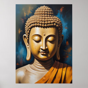 Peaceful Meditating Buddha Art Poster
