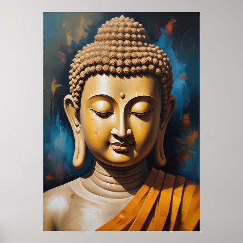 Peaceful Meditating Buddha  Art Poster