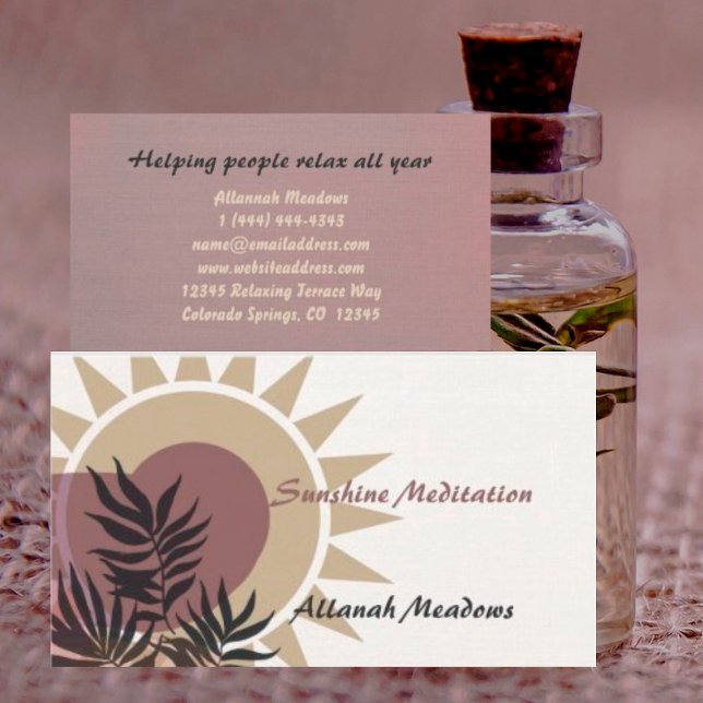 Peaceful Meditation Guidance Business Card (Creator Uploaded)