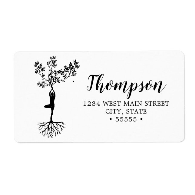 Peaceful Meditation Yoga Return Label (Front)