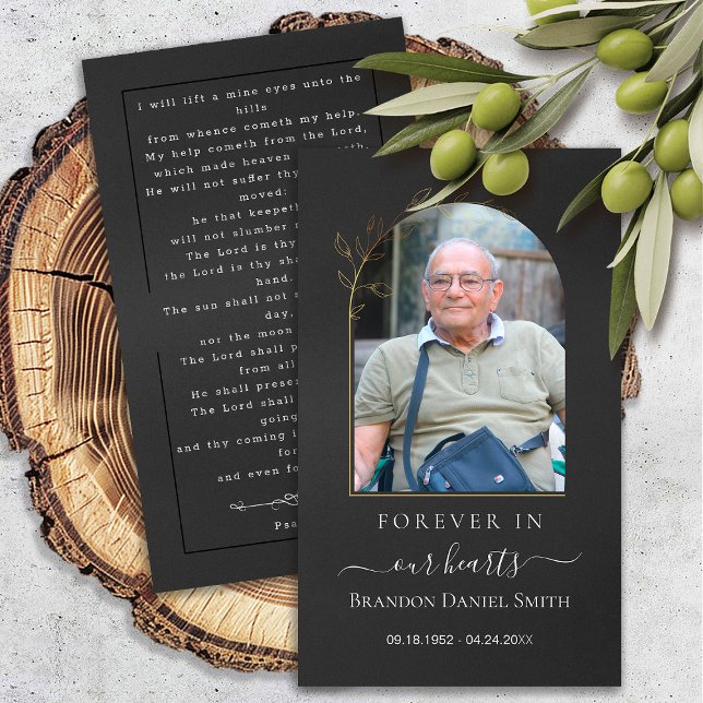 Peaceful Memorial Prayer Card with Photo (Creator Uploaded)