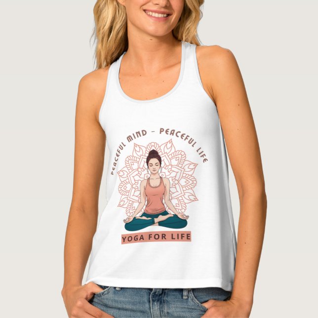 Peaceful Mind Peaceful Life Tank Top (Front)
