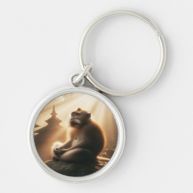 Peaceful Monkey Keychain (Front)