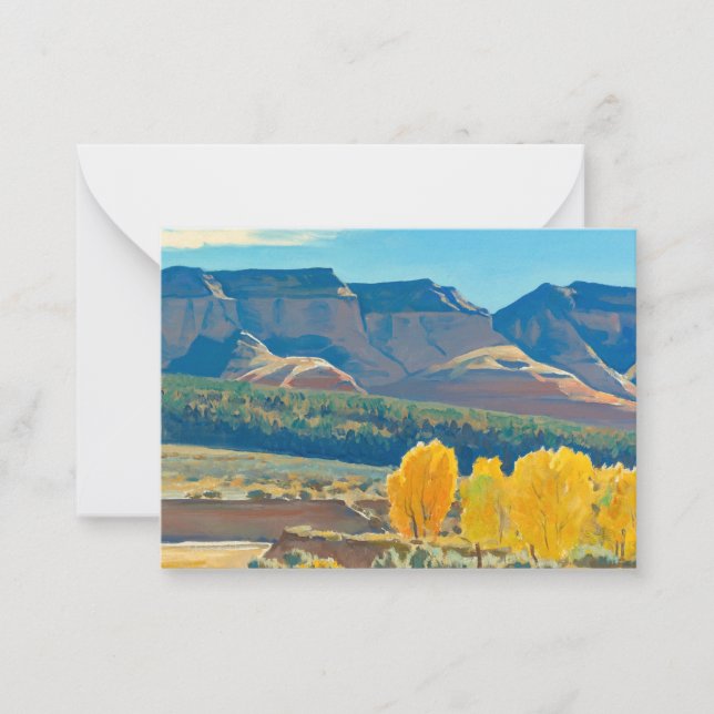 Peaceful Morning by Maynard Dixon Note Card (Front)