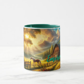 Peaceful Morning Custom Horse Mug