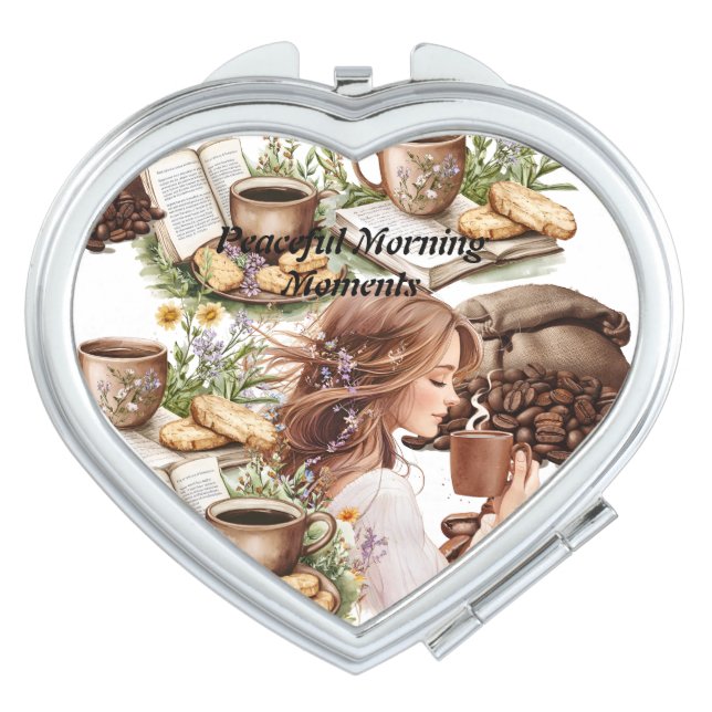 Peaceful Morning Moments Towel Compact Mirror (Front)