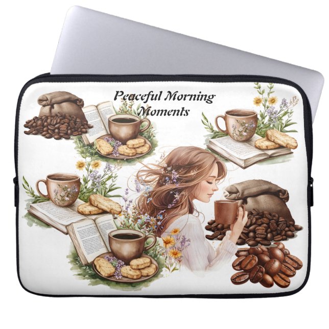 Peaceful Morning Moments Towel Laptop Sleeve (Front)