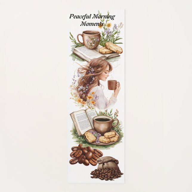 Peaceful Morning Moments Towel Yoga Mat (Front)