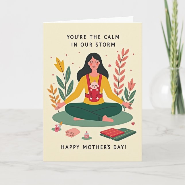 Peaceful Mother And Child Card (Front)