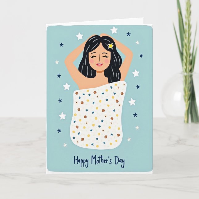 Peaceful Mothers Day Stars Art Card (Front)