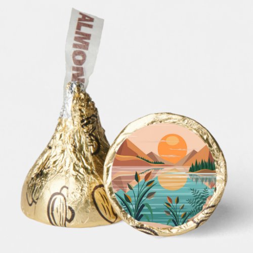 Peaceful Mountain Lake Sunset Landscape Hershey®'s Kisses®