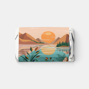 Peaceful Mountain Lake Sunset Landscape Hershey's Miniatures