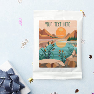 Peaceful Mountain Lake Sunset Landscape Margarita Drink Mix