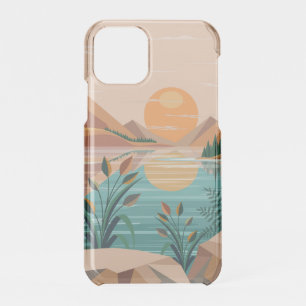 Peaceful Mountain Lake Sunset Landscape iPhone 11 Pro Case