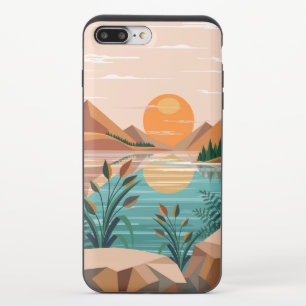 Peaceful Mountain Lake Sunset Landscape iPhone 8/7 Plus Slider Case