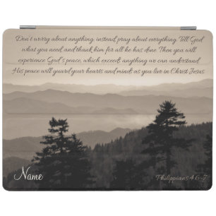 Peaceful Mountains Philippians 4:6-7 Bible Verse iPad Smart Cover