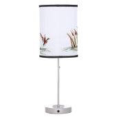 Peaceful Nature Mallard Duck Scene  Table Lamp (Back)