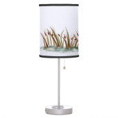 Peaceful Nature Mallard Duck Scene  Table Lamp (Left)