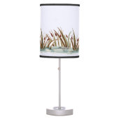 Peaceful Nature Mallard Duck Scene  Table Lamp (Front)