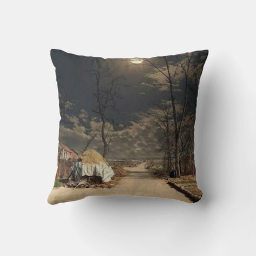 peaceful night  throw pillow