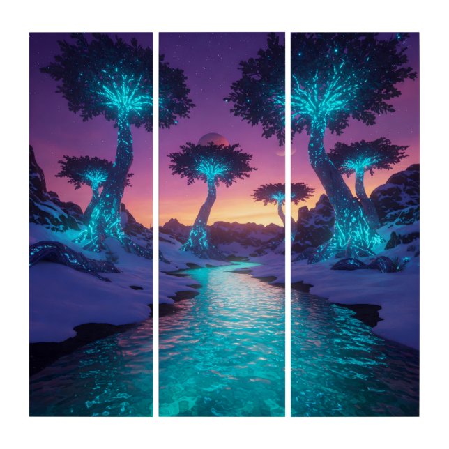 Peaceful Night  Triptych (Front)