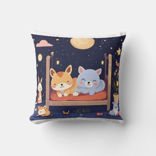 Peaceful Nights Throw Pillow