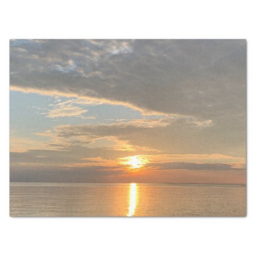 Peaceful Ocean Sky Sunrise Photograph Tissue Paper
