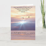 Peaceful Ocean Sunset Bible Card John 14:27