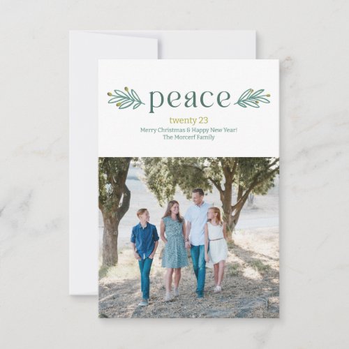 Peaceful Olive Brand Holiday Photo Card