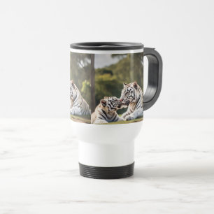 Peaceful Pair – White Tigers Travel Mug
