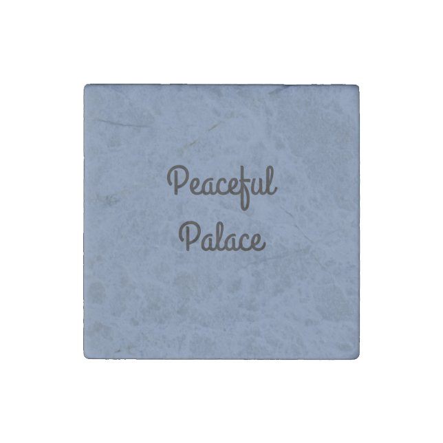 Peaceful Palace  Stone Magnet (Front)