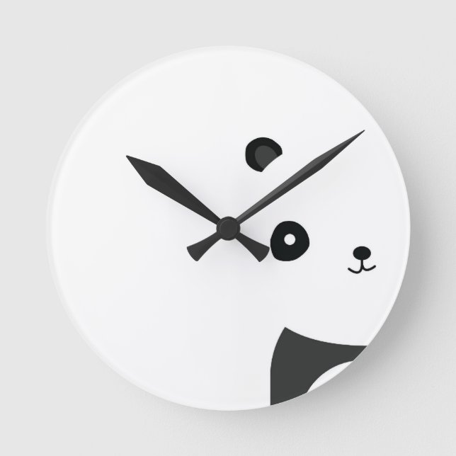 Peaceful Panda Round Clock (Front)