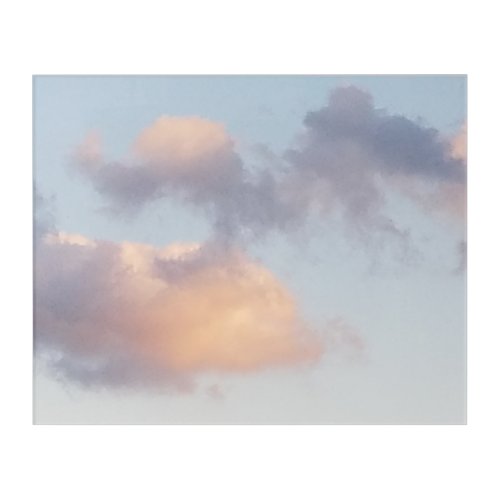 Peaceful Pastel Evening Clouds Acrylic Wall Art