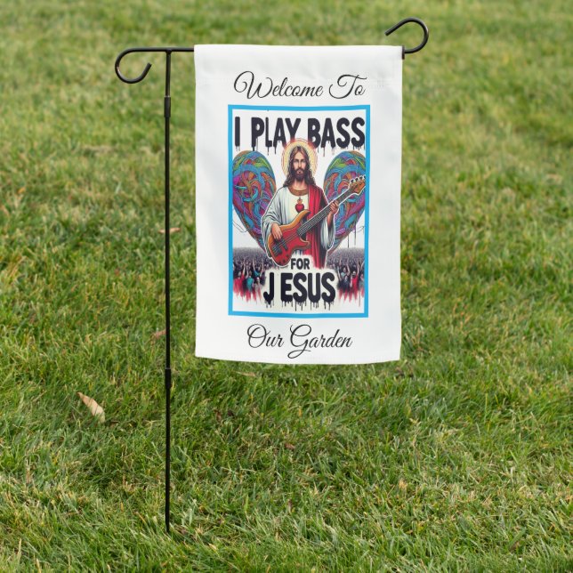 Peaceful Pastures With Jesus Christ  Garden Flag (In SItu)