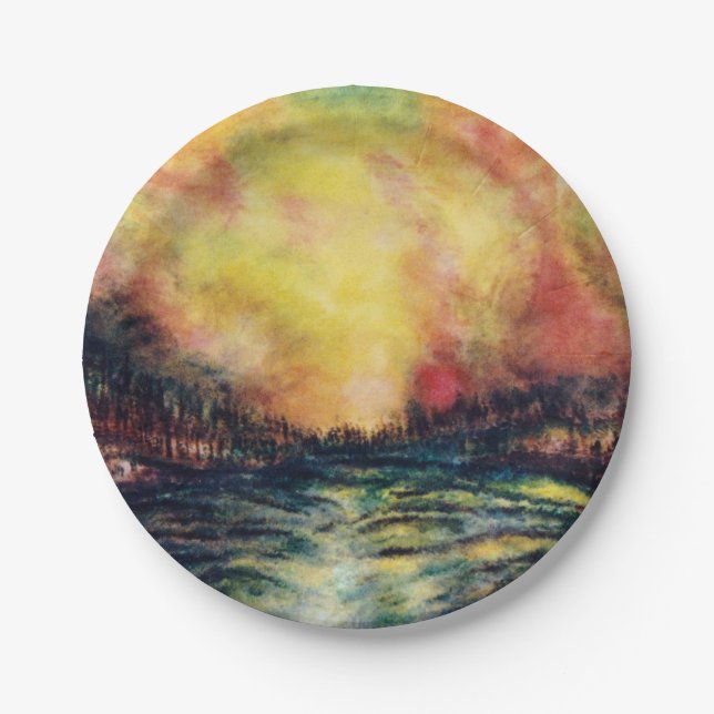 Peaceful Path Paper Plates (Front)