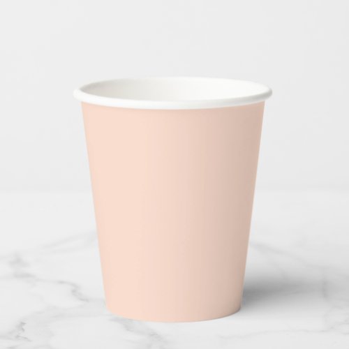 Peaceful Peach Solid Color Paper Cups