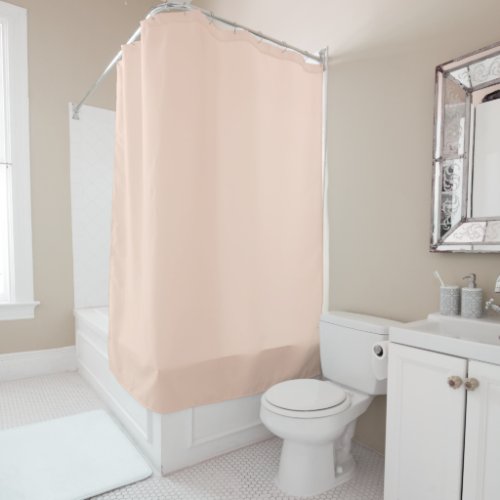 Peaceful Peach Solid Color Shower Curtain