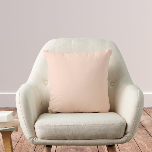 Peaceful Peach Solid Color Throw Pillow
