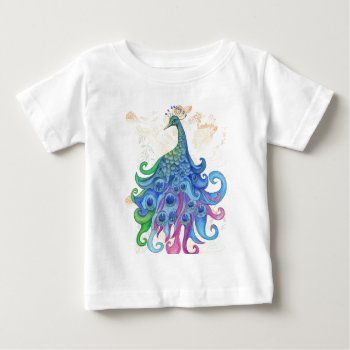 Peaceful Peacock Products Baby T-shirt by aftermyart at Zazzle