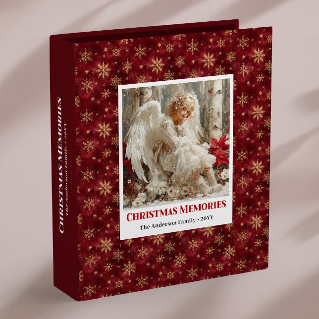 Peaceful Personalized Angel Christmas Design ring  3 Ring Binder (Peaceful Personalized Angel Christmas Design ring binder)