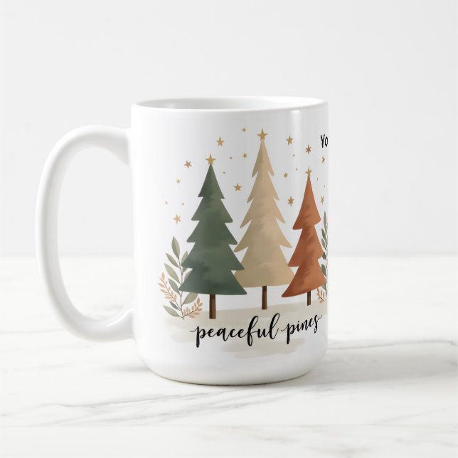 Peaceful Pines 2  Coffee Mug (Left)