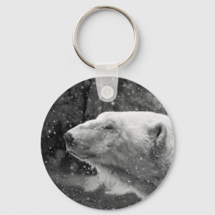 Peaceful Polar Bear Keychain
