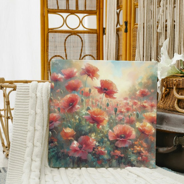 Peaceful Poppy Meadow Canvas Print (Creator Uploaded)