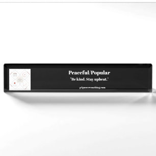 Peaceful/Popular Black Acrylic Desk Plaque Name Plate