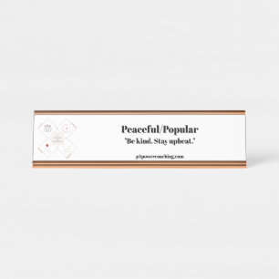 Peaceful/Popular Rose Gold Desk Plaque Name Plate