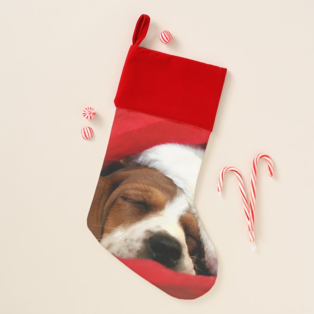 Peaceful Puppy Christmas Stocking (Front)