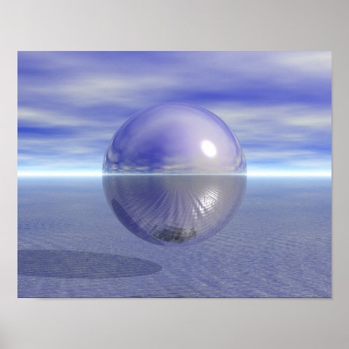 Peaceful Purple Planet Ocean Love Peace Harmony Poster