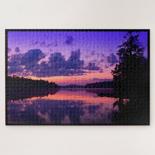 Peaceful Purple Sunset Jigsaw Puzzle