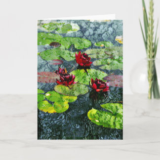 Peaceful Rainy Garden Card