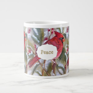 Peaceful Red Cardinal Giant Coffee Mug